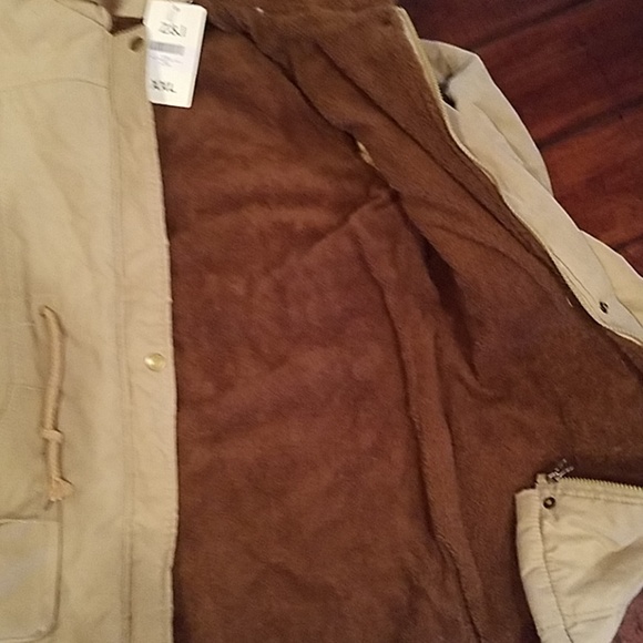 NWT Beige Anorak Hooded Coat Size 2XL - Picture 3 of 5